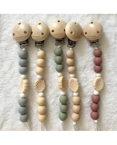CHEWIES&MORE - Attache-tétine en silicone - Leaf