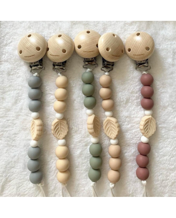 CHEWIES&MORE - Attache-tétine en silicone - Leaf