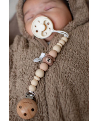 CHEWIES&MORE - Attache-tétine en silicone - Ours