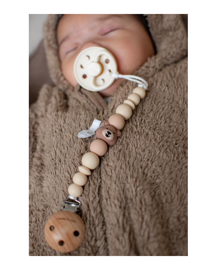 CHEWIES&MORE - Attache-tétine en silicone - Ours