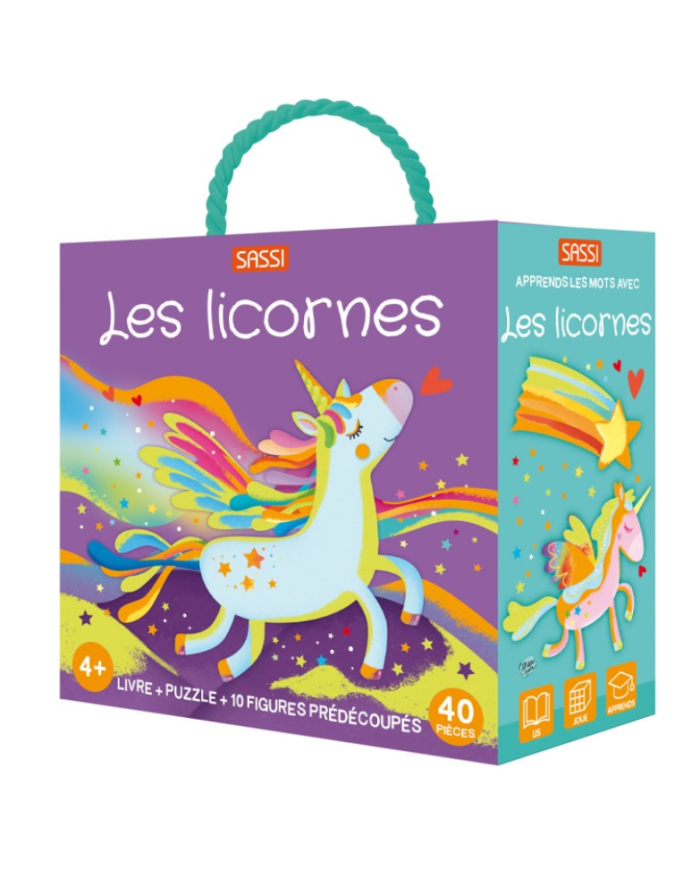 SASSI - Coffret Puzzle - Les licornes