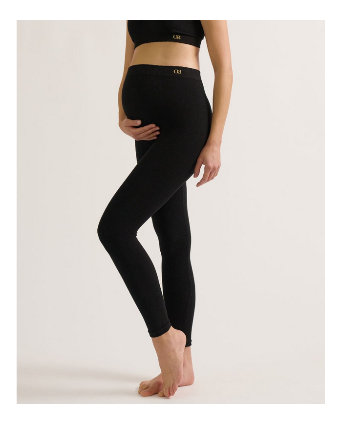 CACHE COEUR - Legging de grossesse - ZOE Noir