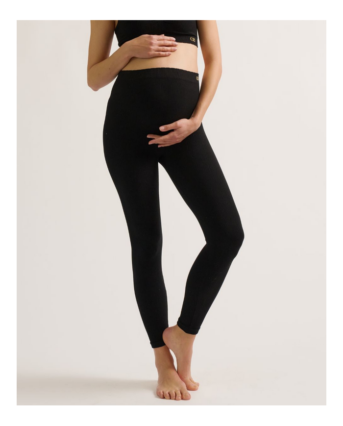 CACHE COEUR - Legging de grossesse - ZOE Noir