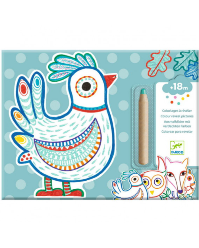 DJECO - Coloriages à révéler - Animaux de la forêt