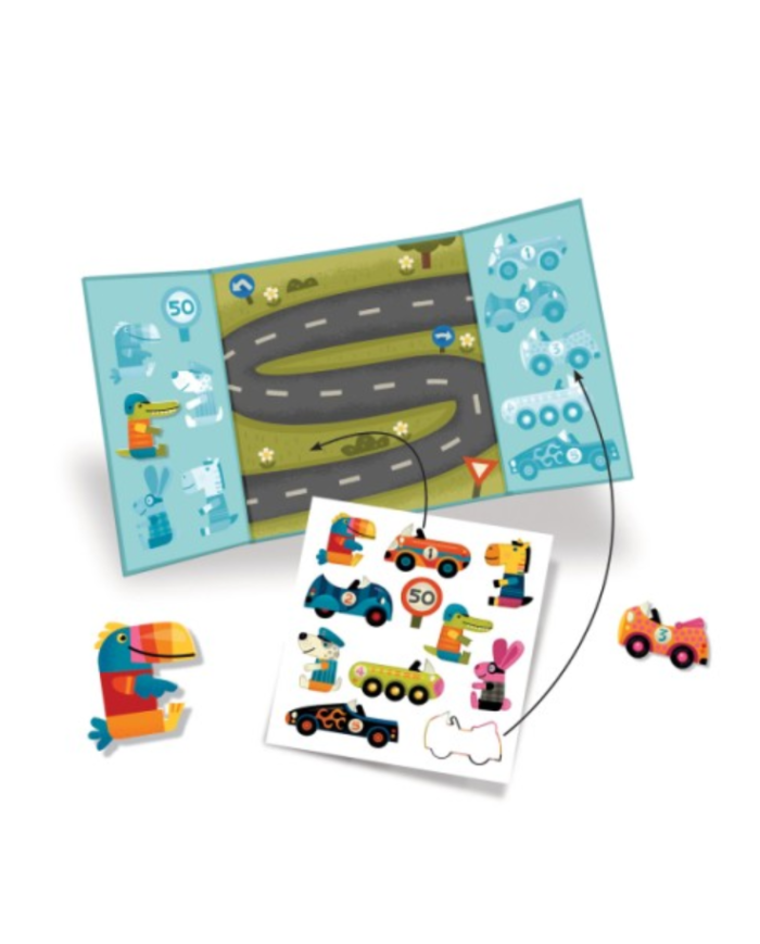 DJECO - Stickers repositionnables - Voitures