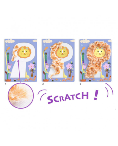 DJECO - Coffret d’activités - Laine et scratch