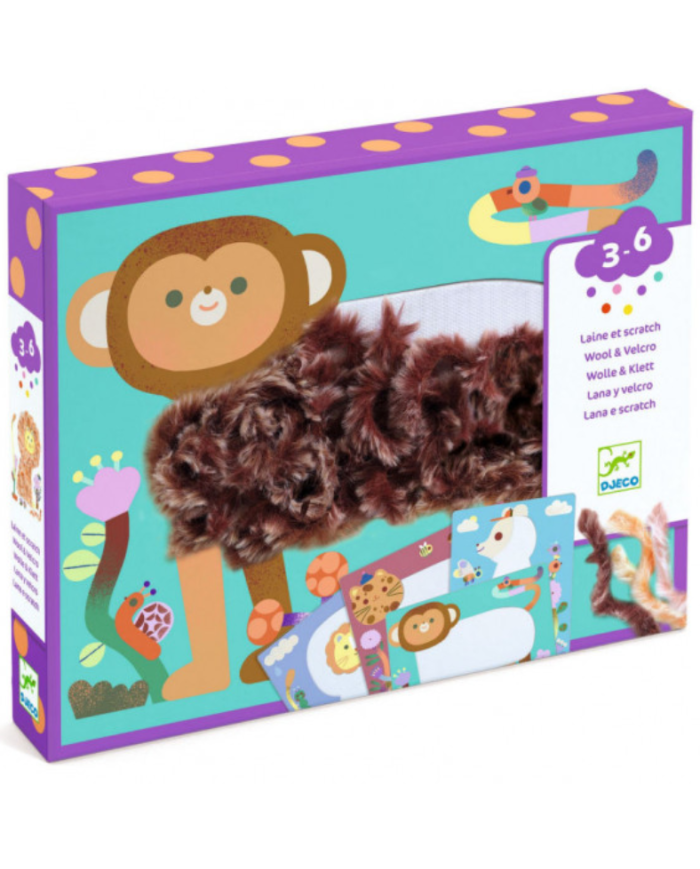 DJECO - Coffret d’activités - Laine et scratch
