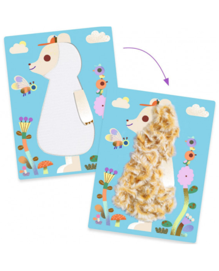 DJECO - Coffret d’activités - Laine et scratch