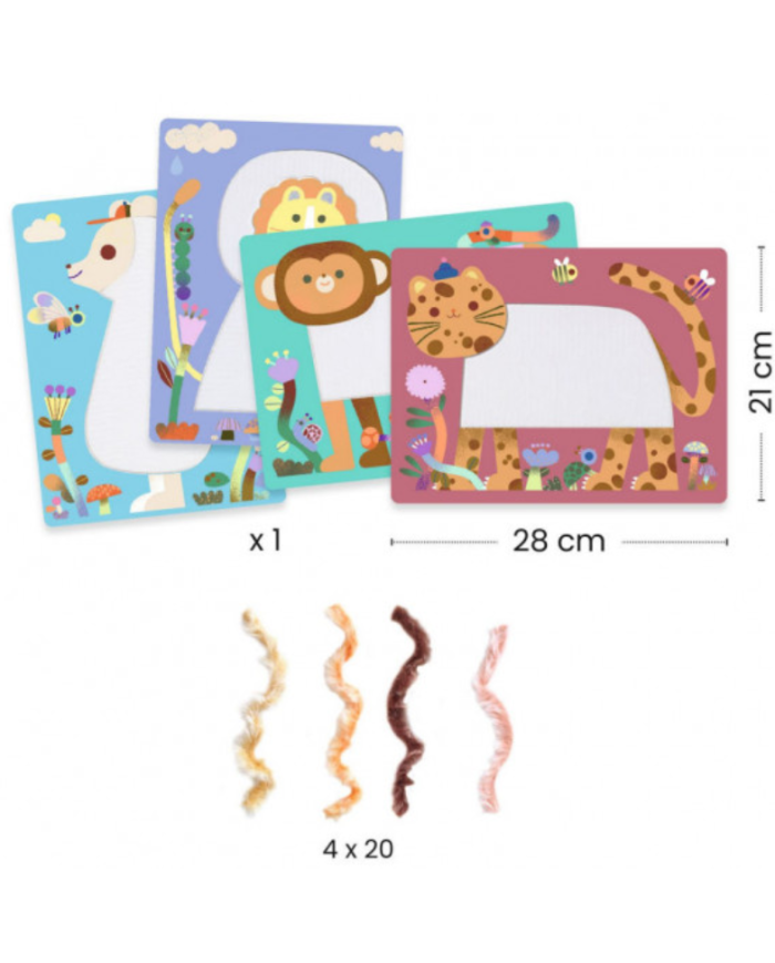 DJECO - Coffret d’activités - Laine et scratch