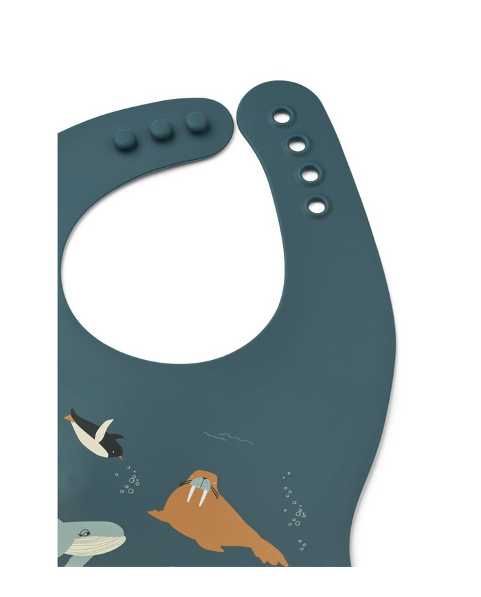 LIEWOOD - Bavoirs en silicone - EMBER - Artic Sea