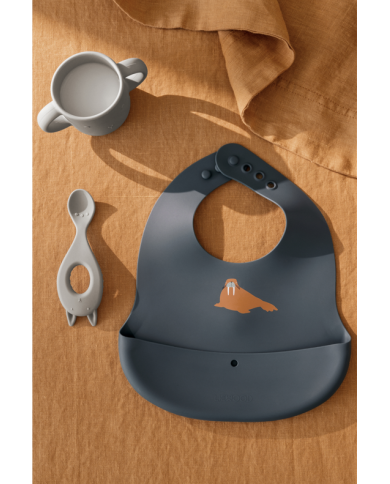 LIEWOOD - Bavoirs en silicone - EMBER - Artic Sea