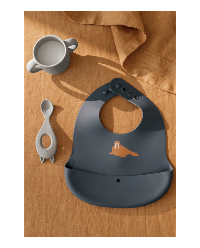 LIEWOOD - Bavoirs en silicone - EMBER - Artic Sea