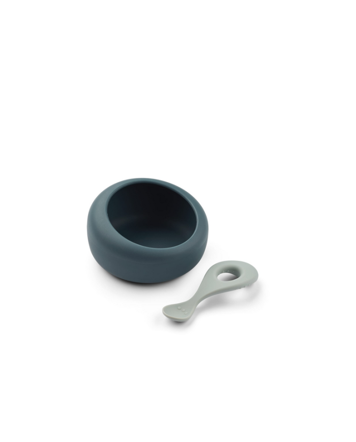 LIEWOOD - Set bol + cuillère - SPARIA - Bleu