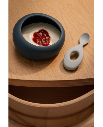 LIEWOOD - Set bol + cuillère - SPARIA - Bleu