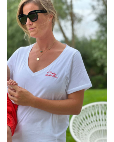 MILK AWAY - T-Shirt d'allaitement "Pretty Womum" - Blanc MILK AWAY - T-Shirt d'allaitement "Pretty Womum" - Blanc