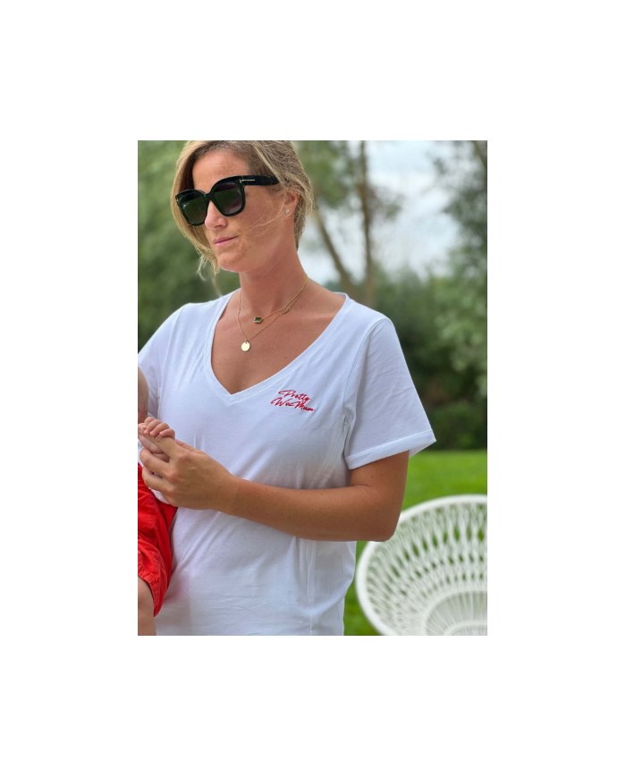 MILK AWAY - T-Shirt d'allaitement "Pretty Womum" - Blanc
