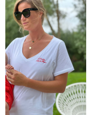 MILK AWAY - T-Shirt d'allaitement "Pretty Womum" - Blanc