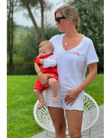 MILK AWAY - T-Shirt d'allaitement "Pretty Womum" - Blanc