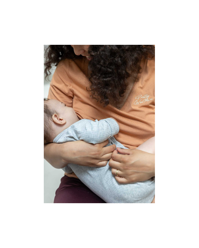 MILK AWAY - T-Shirt d'allaitement "Pretty Womum" - Terracotta