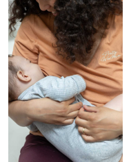 MILK AWAY - T-Shirt d'allaitement "Pretty Womum" - Terracotta
