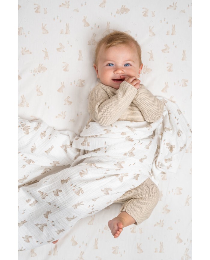 LITTLE DUTCH - Lot de 2 langes - Baby Bunny