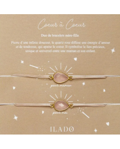 ILADO - Duo bracelets mère-fille – Quartz rose