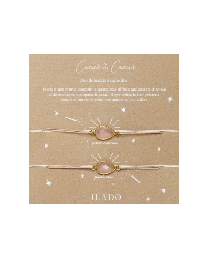 ILADO - Duo bracelets mère-fille – Quartz rose