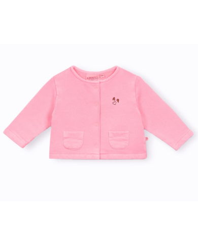 ARSENE ET LES PIPELETTES - Cardigan rose fluo