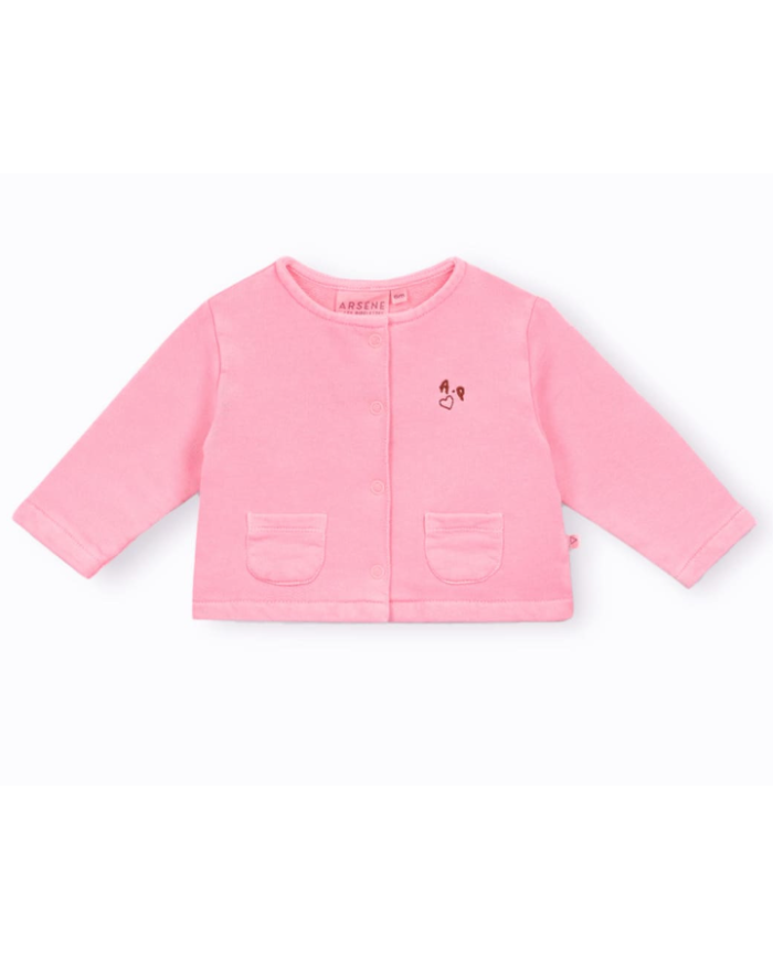 ARSENE ET LES PIPELETTES - Cardigan rose fluo