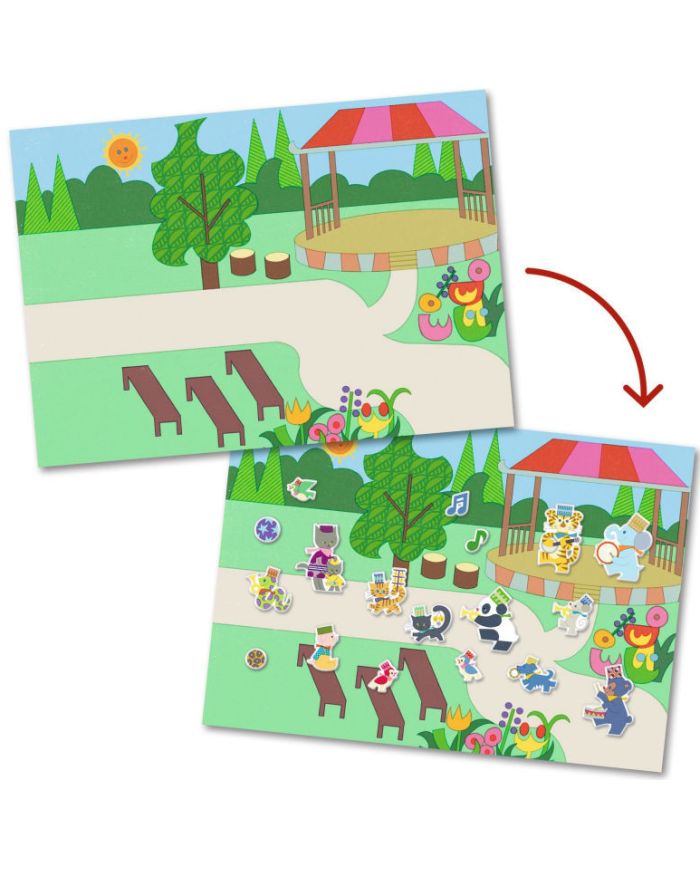 DJECO - Stickers Repositionnables - Fanfare