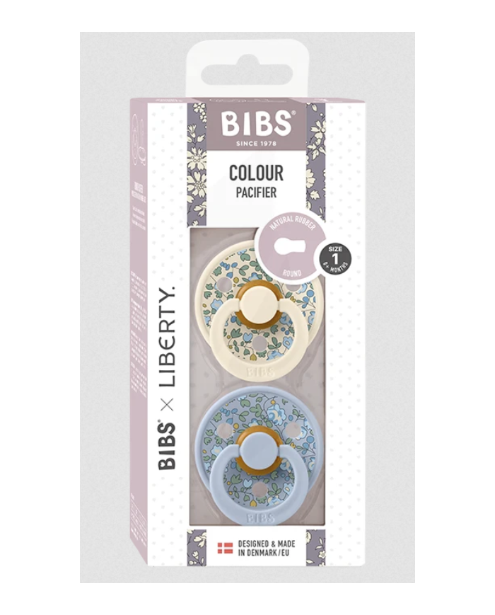 BIBS - Pack de 2 lolettes -  Eloïse Liberty Dusty Blue Mix