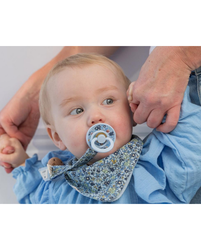 BIBS - Pack de 2 lolettes -  Eloïse Liberty Dusty Blue Mix