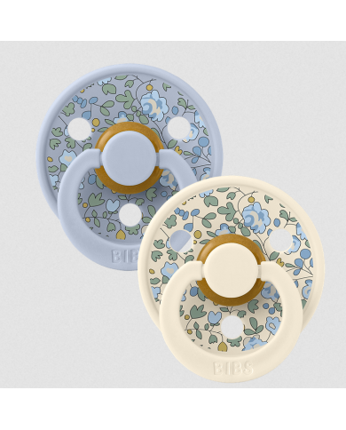 BIBS - Pack de 2 lolettes -  Eloïse Liberty Dusty Blue Mix
