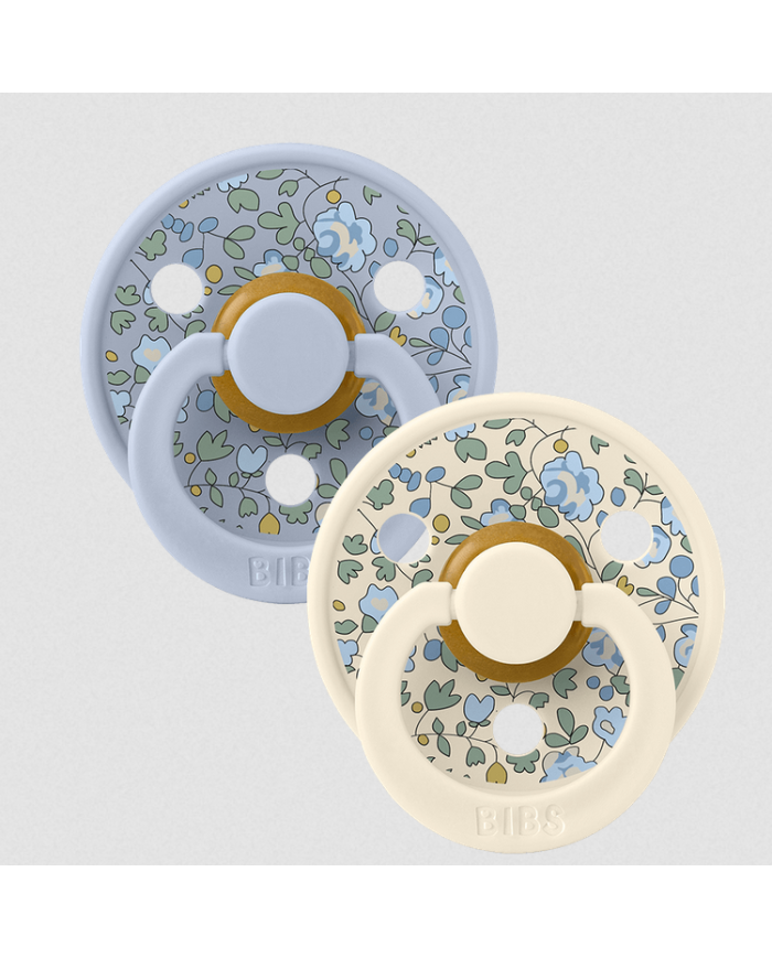 BIBS - Pack de 2 lolettes -  Eloïse Liberty Dusty Blue Mix