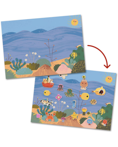 DJECO - Stickers épais et repositionnables - Summertime