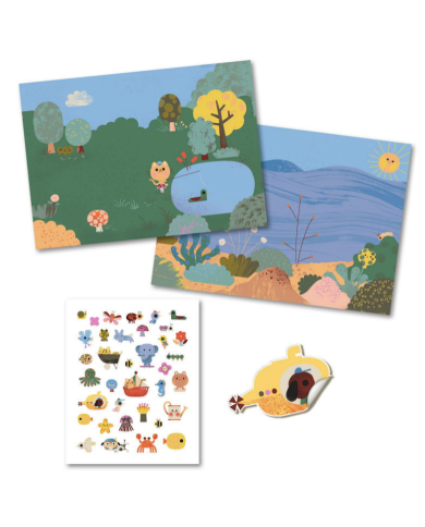 DJECO - Stickers épais et repositionnables - Summertime