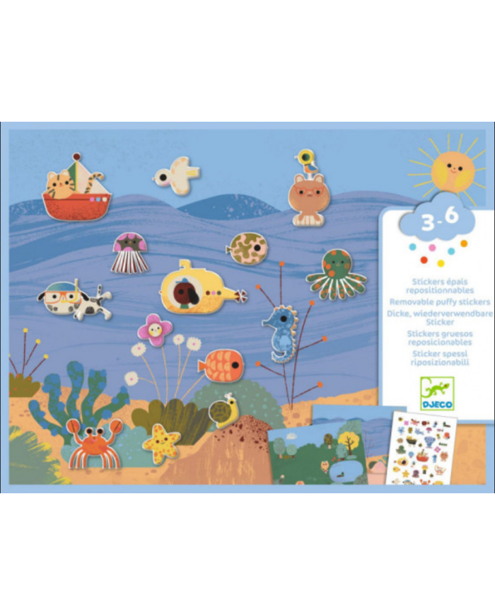 DJECO - Stickers épais et repositionnables - Summertime