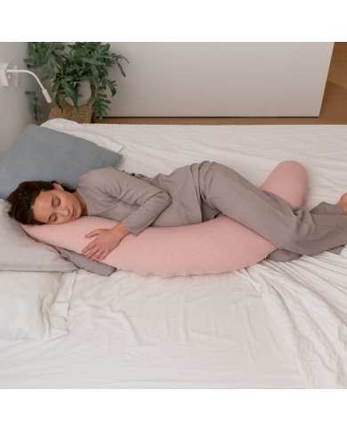 DOOMOO - Coussin de grossesse - Chiné Rose