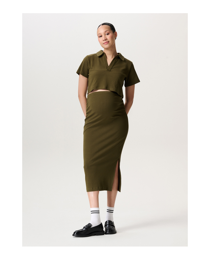 NOPPIES - T-shirt grossesse et allaitement - AALBORG - Kaki