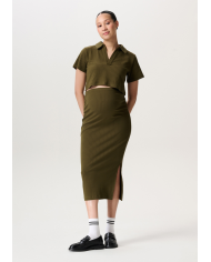 NOPPIES - T-shirt grossesse et allaitement - AALBORG - Kaki