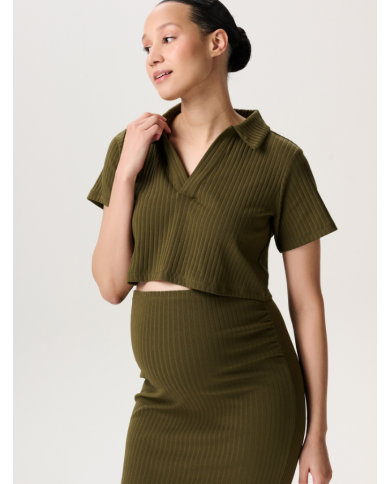 NOPPIES - T-shirt grossesse et allaitement - AALBORG - Kaki