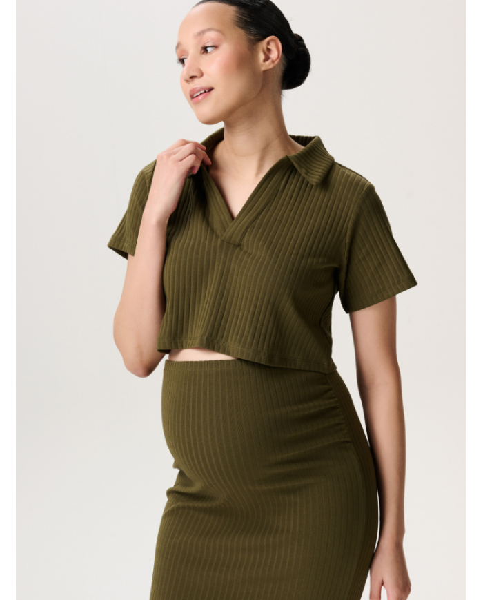 NOPPIES - T-shirt grossesse et allaitement - AALBORG - Kaki