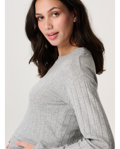 NOPPIES - Haut grossesse et allaitement à manches longues - LEJRE - Gris