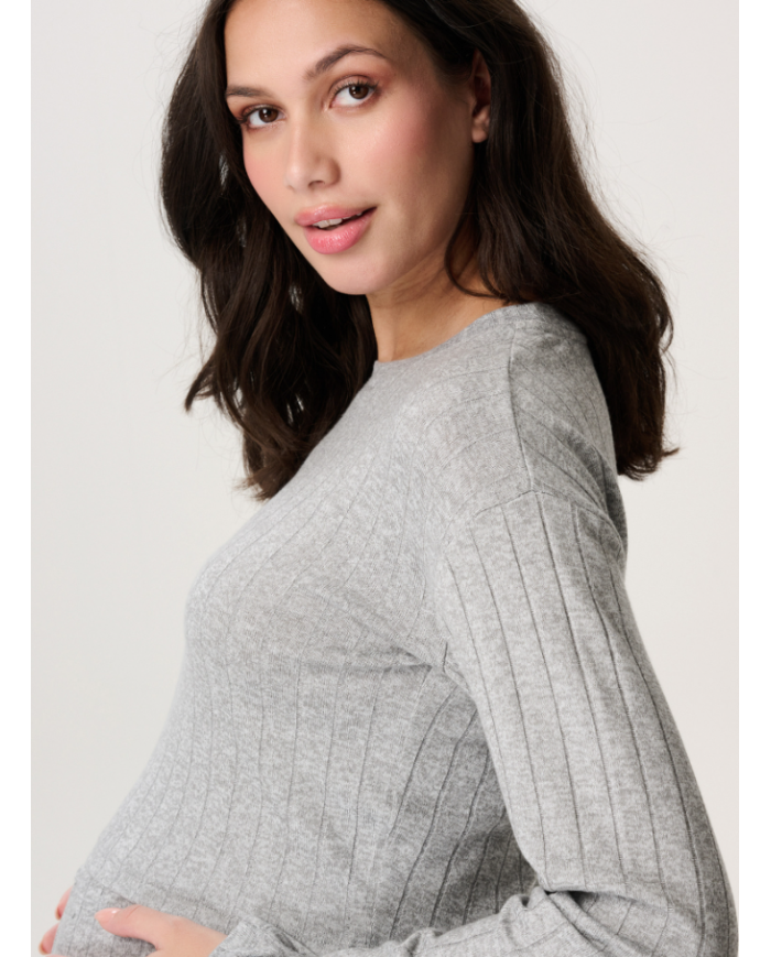 NOPPIES - Haut grossesse et allaitement à manches longues - LEJRE - Gris