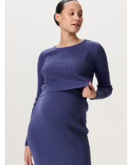 NOPPIES - Jupe de grossesse - FLORO - Bleu Océan