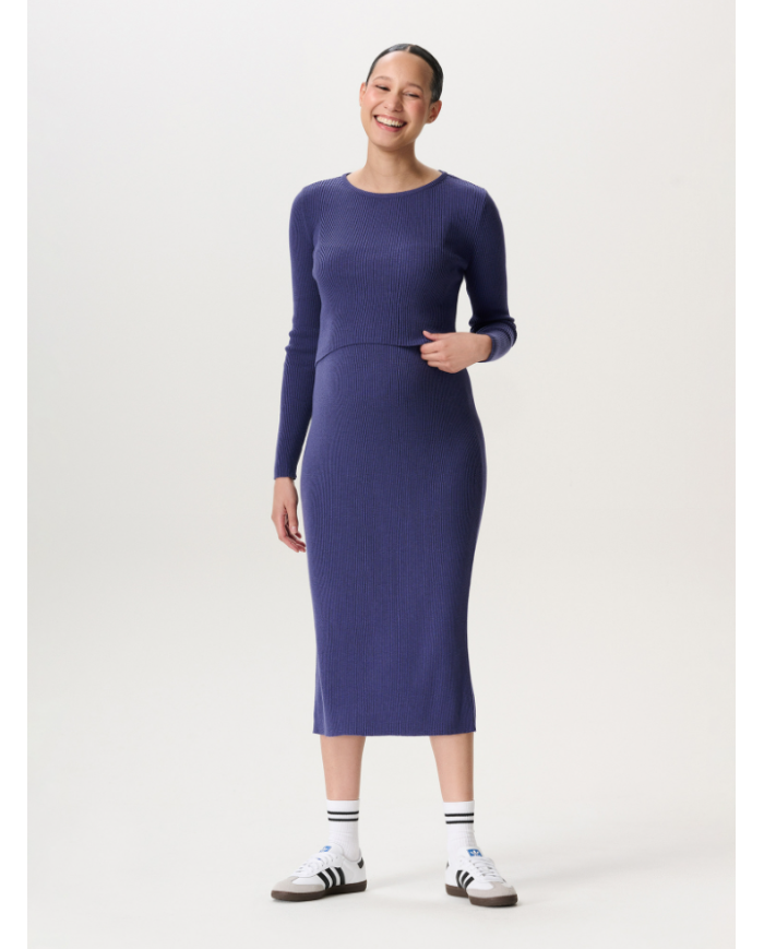 NOPPIES - Jupe de grossesse - FLORO - Bleu Océan