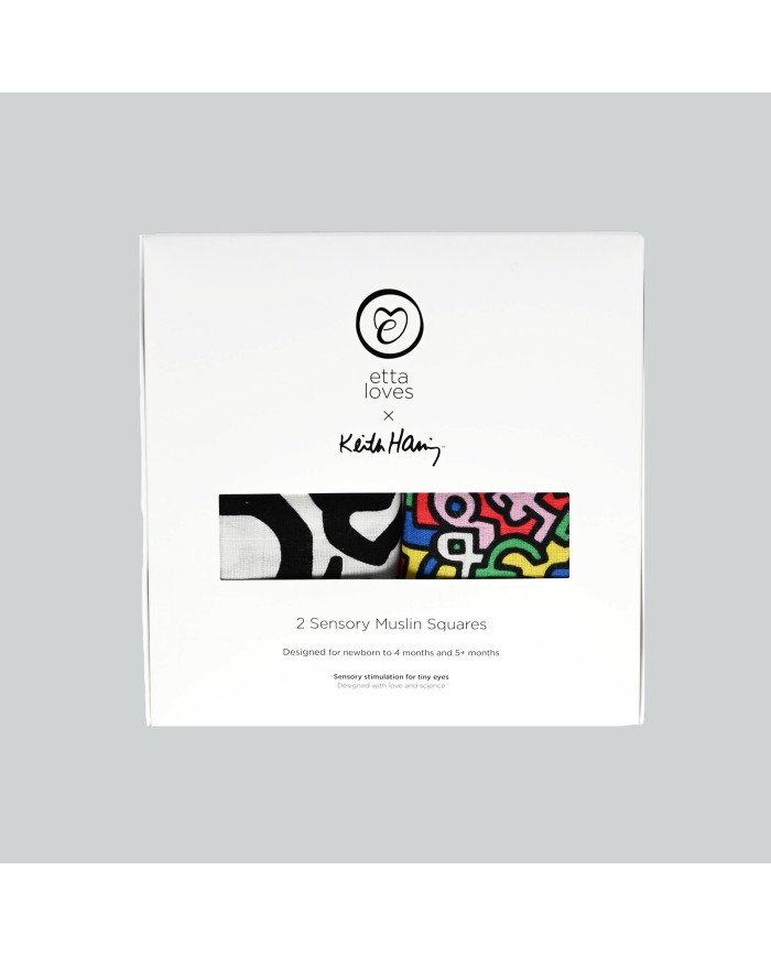 ETTA LOVES x Keith Haring - Lot de 2 langes sensoriels ETTA LOVES x Keith Haring - Lot de 2 langes sensoriels