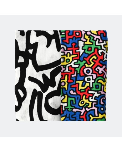 ETTA LOVES x Keith Haring - Lot de 2 langes sensoriels ETTA LOVES x Keith Haring - Lot de 2 langes sensoriels