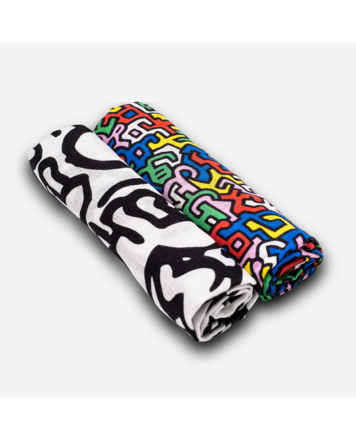 ETTA LOVES x Keith Haring - Lot de 2 langes sensoriels ETTA LOVES x Keith Haring - Lot de 2 langes sensoriels