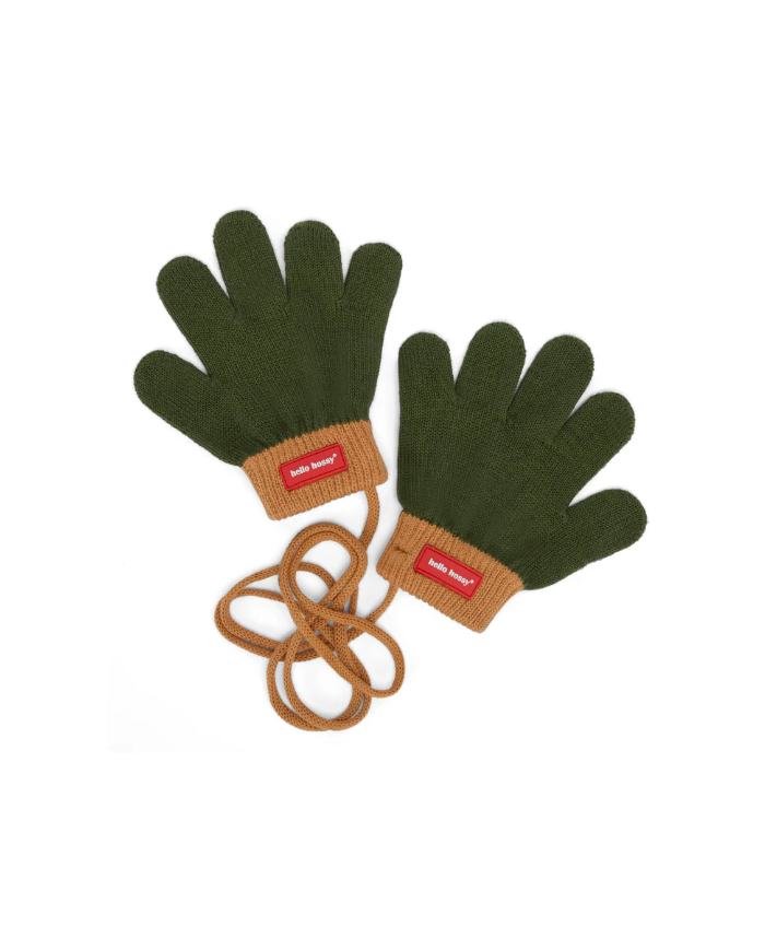 HELLO HOSSY - Gants enfant et bébé en coton bio - FOREST